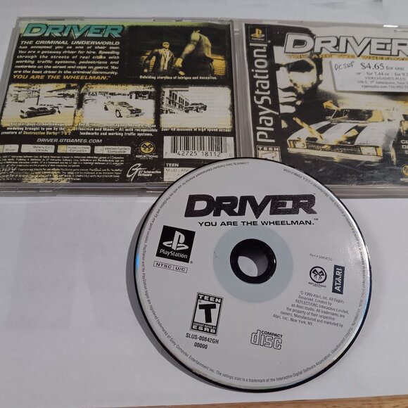 Driver 1 You Are the Wheelman PS1 Tested Playstation 1 Video Game - Picture 1 of 2